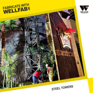 Steel Towers by Wellfab at Img Worlds of Adventure Dubai